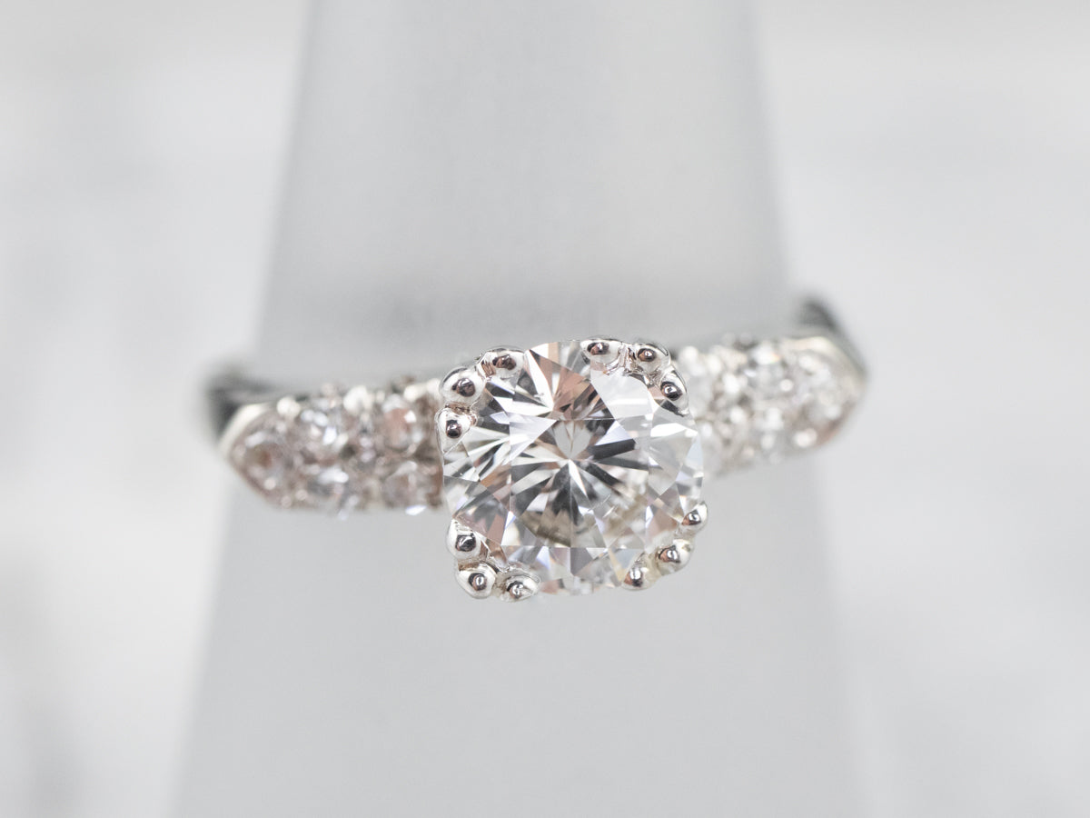 White Gold GIA Certified Diamond Engagement Ring