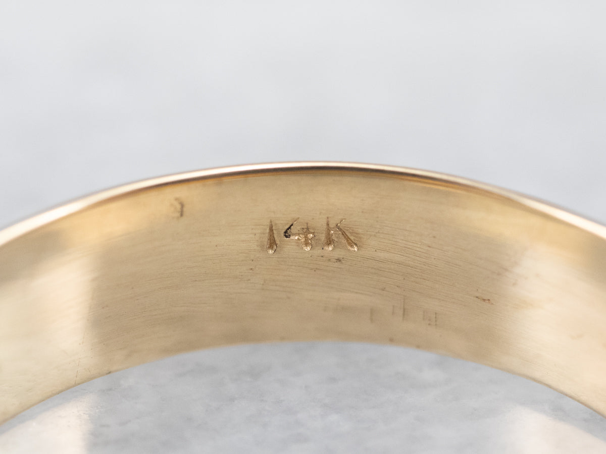 Unisex Plain Yellow Gold Band