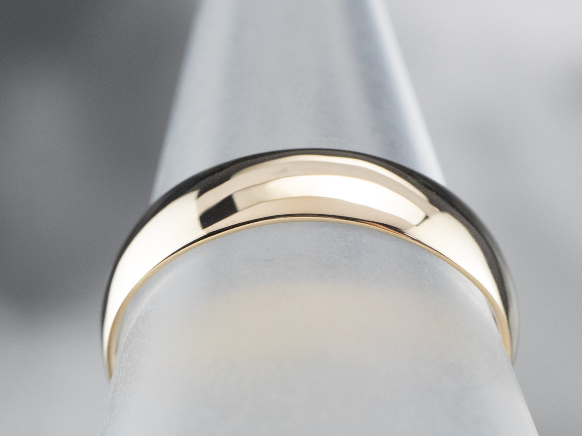 Unisex Plain Yellow Gold Band