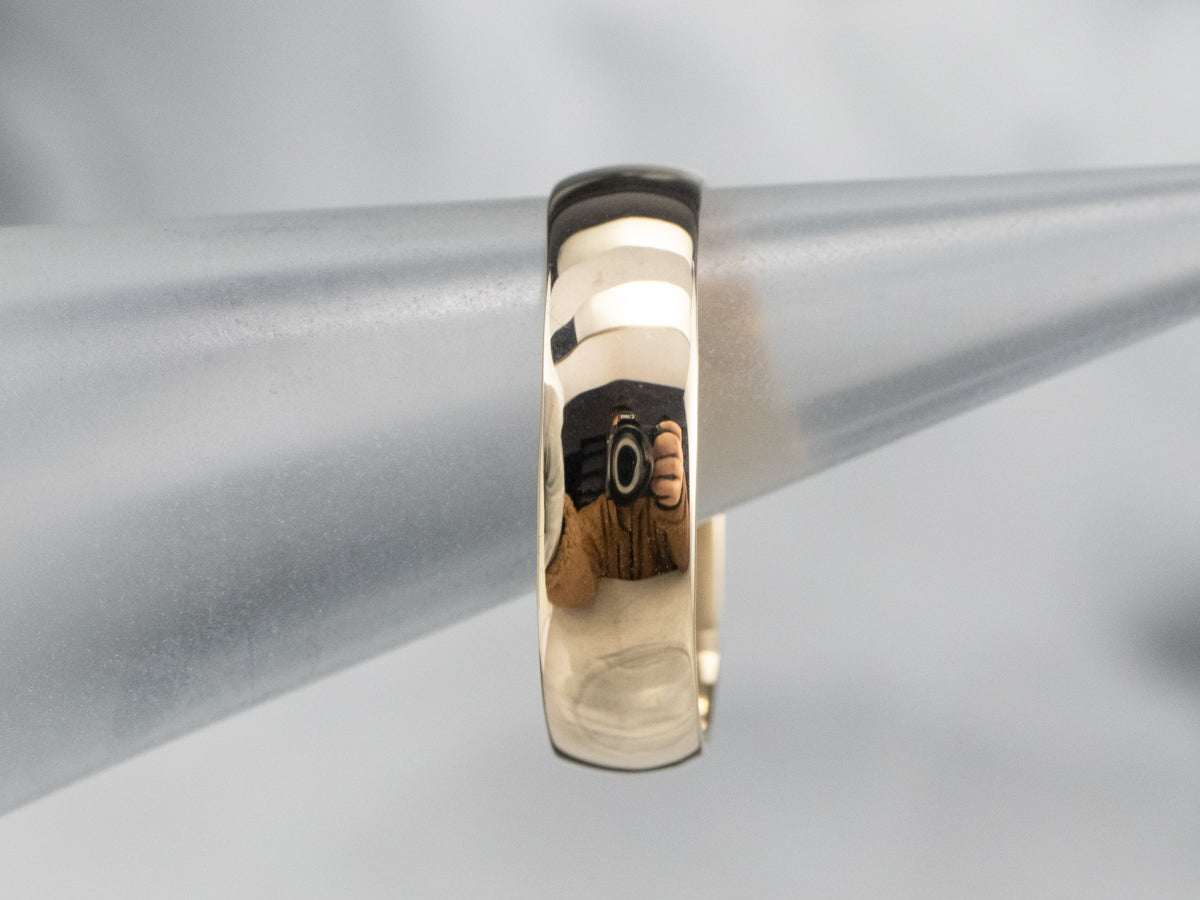 Unisex Plain Yellow Gold Band