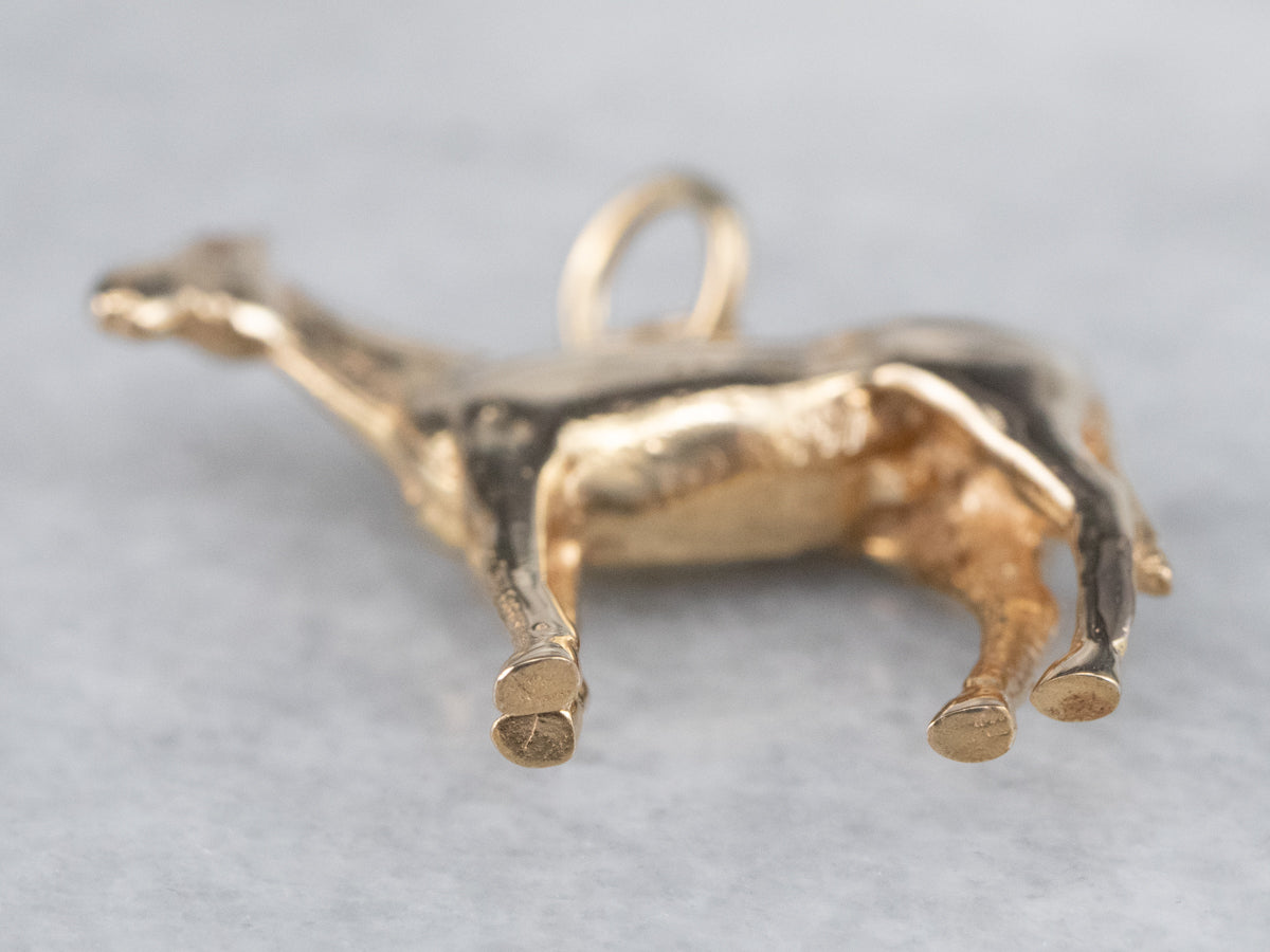 Vintage Gold Horse Charm