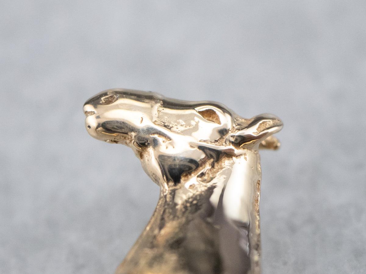 Vintage Gold Horse Charm