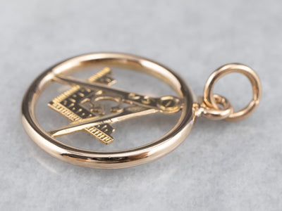 Vintage Gold Masonic Pendant
