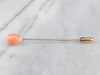 Antique Coral Gold Stick Pin
