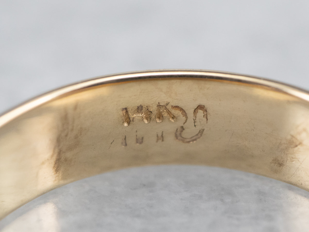 Banda unisex con patrón de X dorado en dos tonos