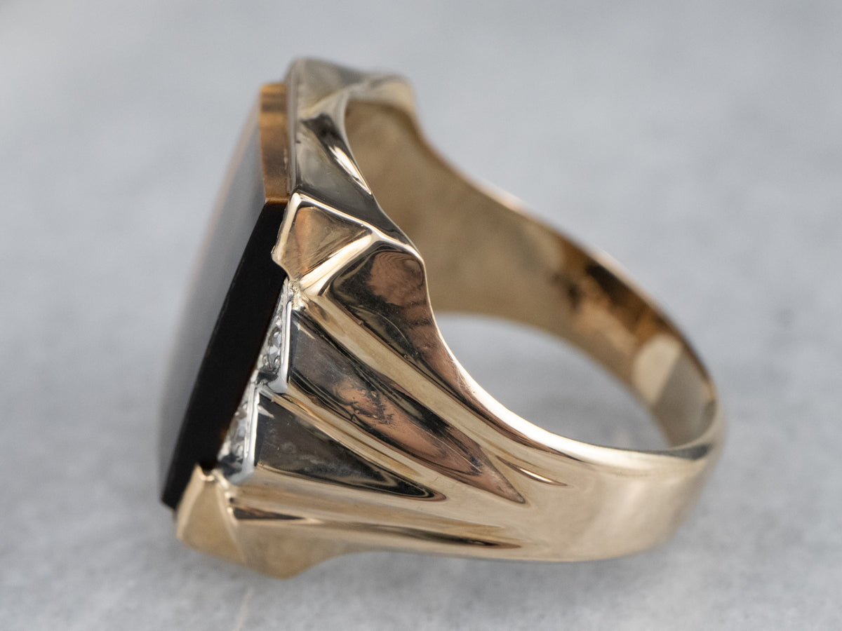 Men's Mid Century Tiger's Eye Ring