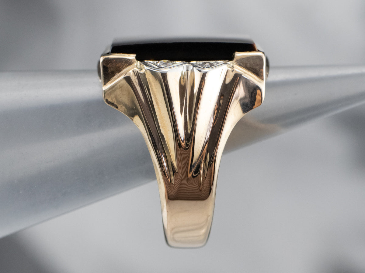 Men's Mid Century Tiger's Eye Ring