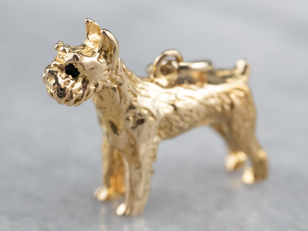 Enamel and Gold Scottish Terrier Charm