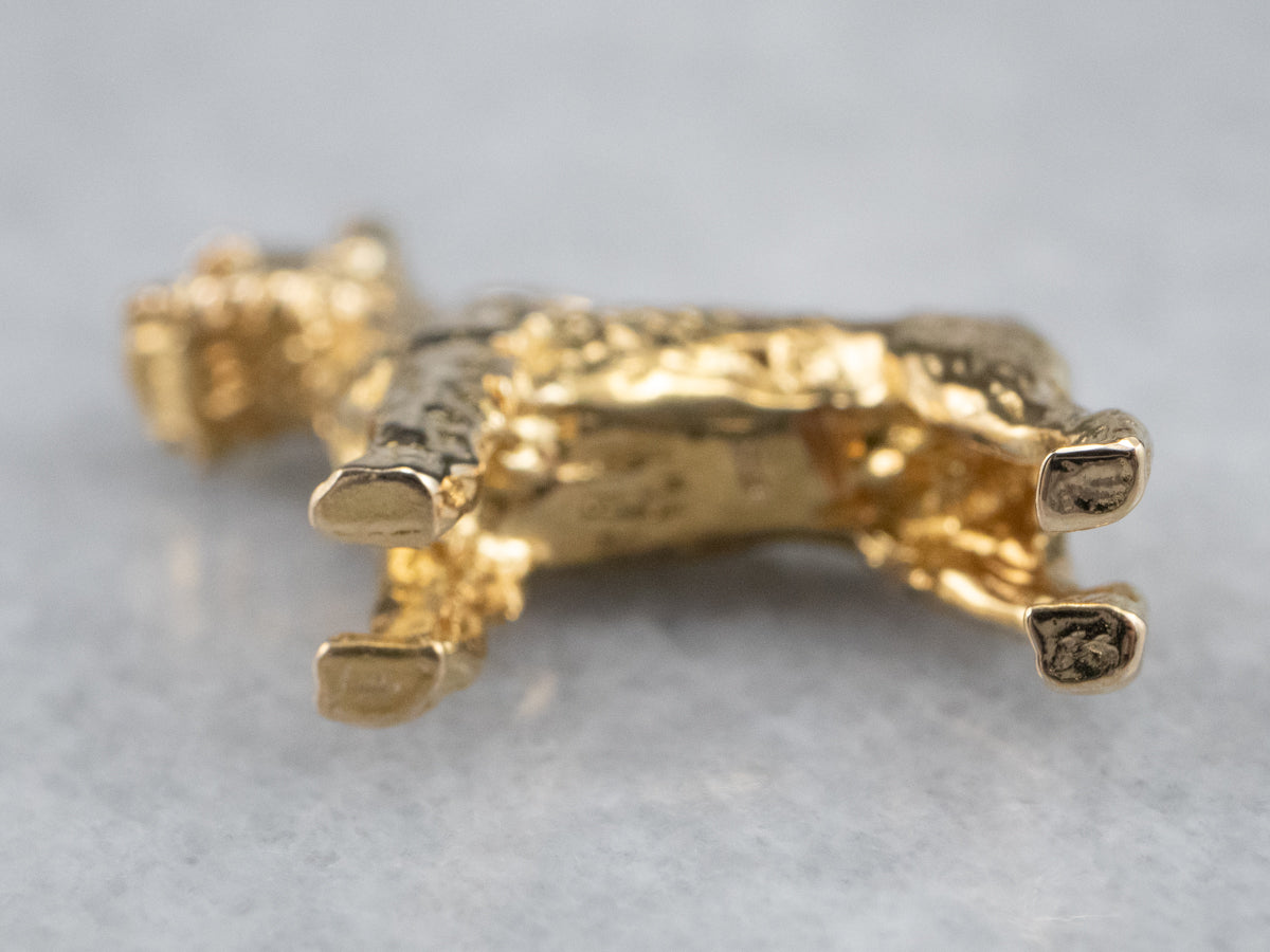 Enamel and Gold Scottish Terrier Charm