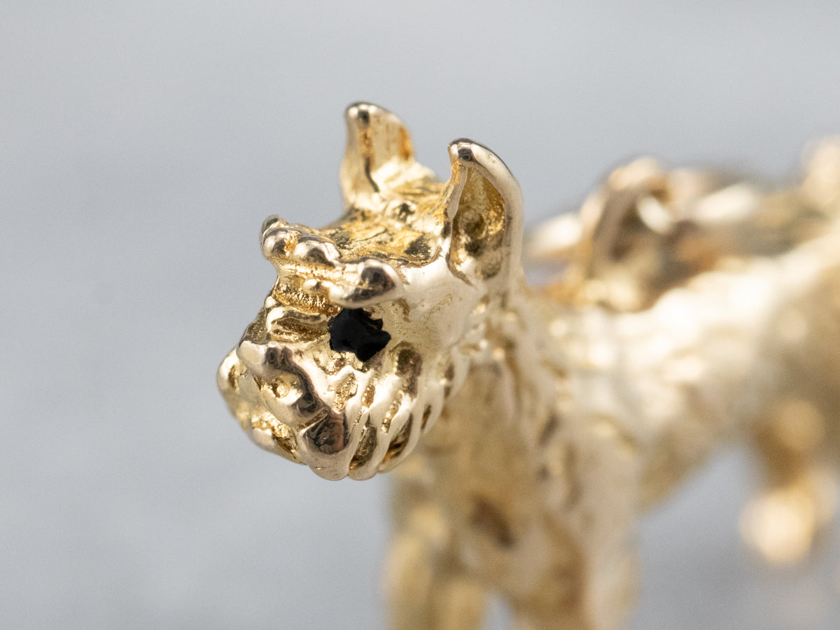 Enamel and Gold Scottish Terrier Charm
