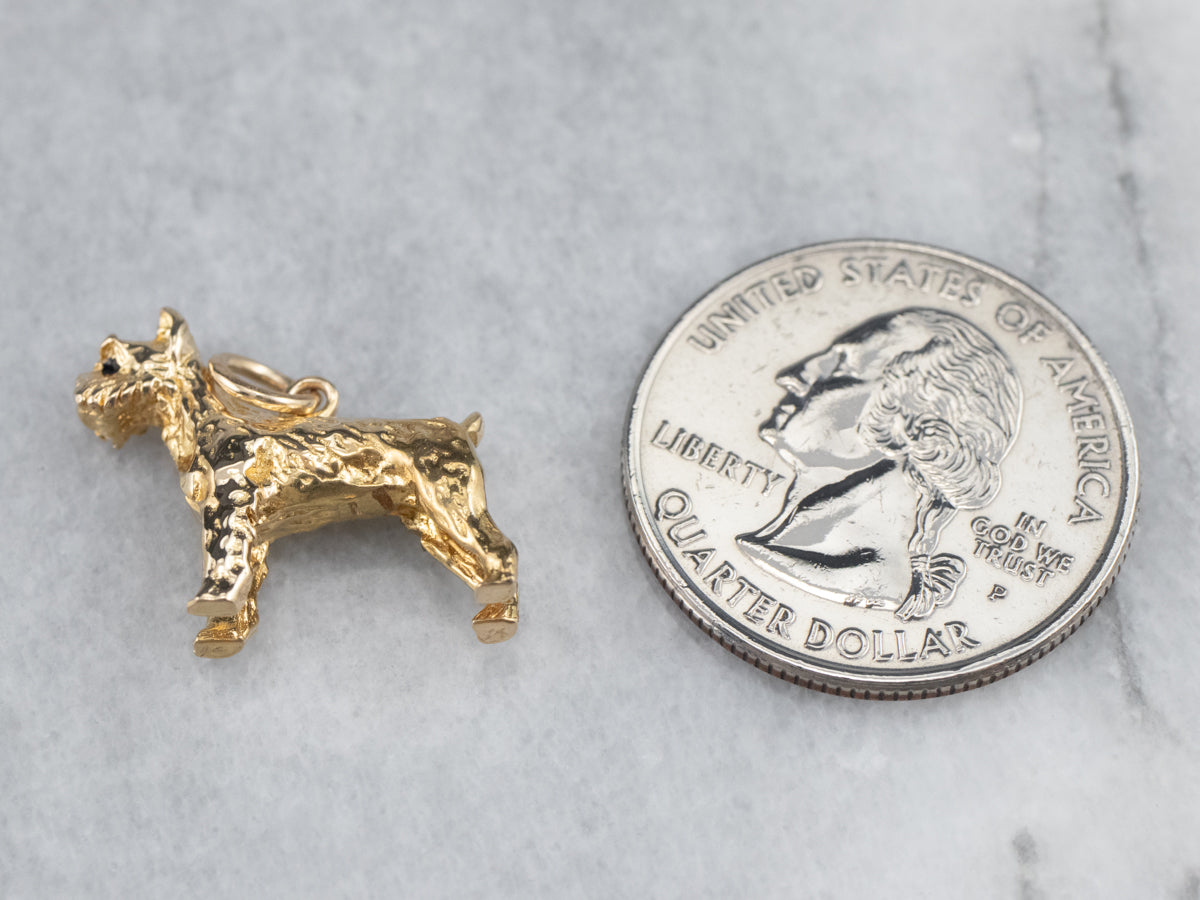 Enamel and Gold Scottish Terrier Charm