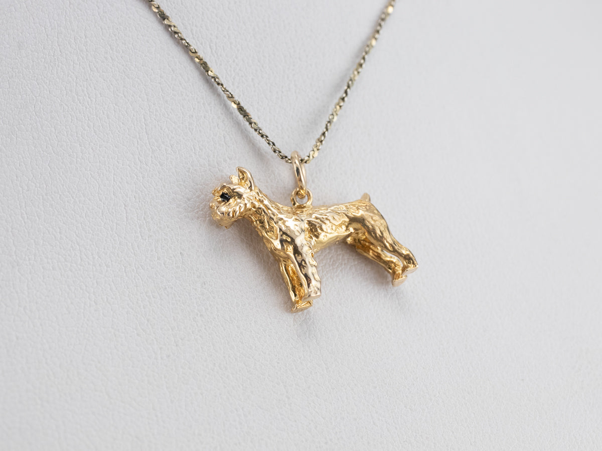 Enamel and Gold Scottish Terrier Charm