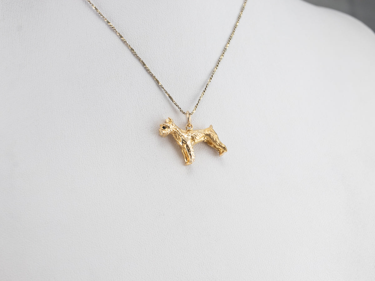 Enamel and Gold Scottish Terrier Charm