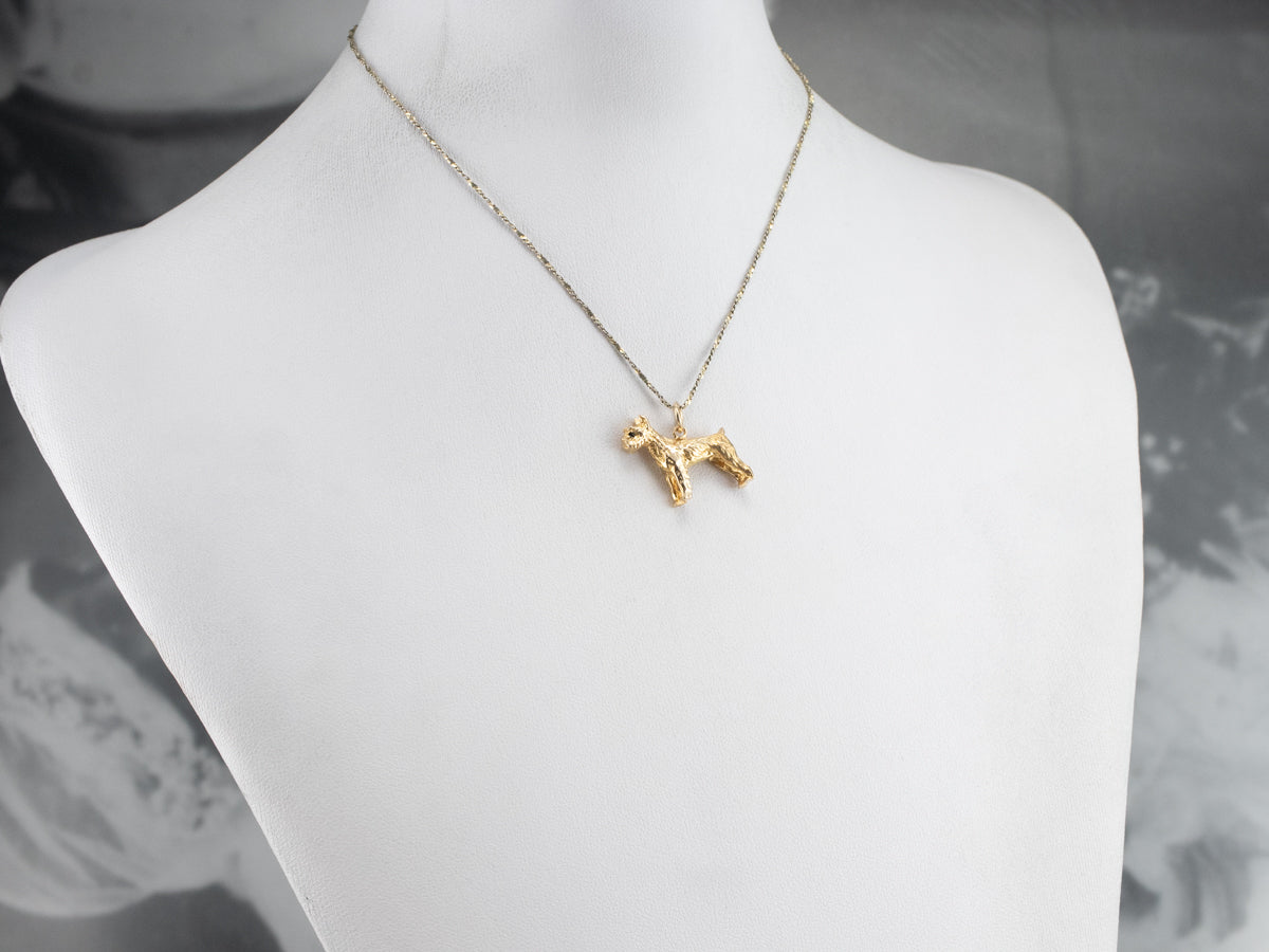 Enamel and Gold Scottish Terrier Charm