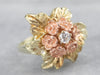 Diamond Bouquet Ring in Two Tone Gold