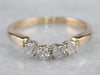 Curved Diamond Gold Band