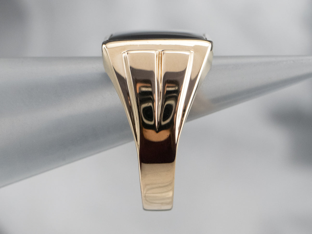 Classic Vintage Black Onyx Statement Ring