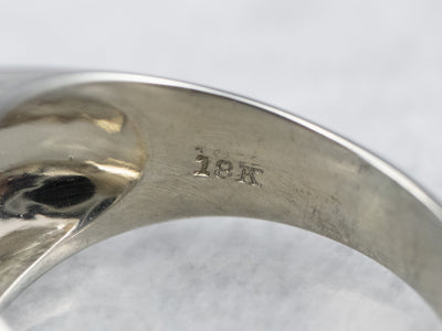Unisex Bezel Set Blue Zircon Ring
