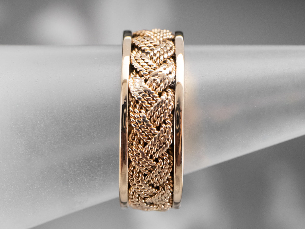 Banda trenzada de oro vintage