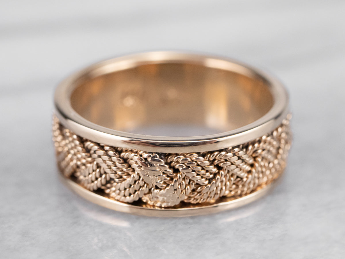 Banda trenzada de oro vintage