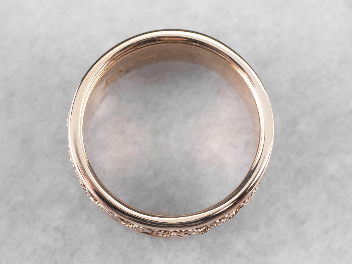 Banda trenzada de oro vintage