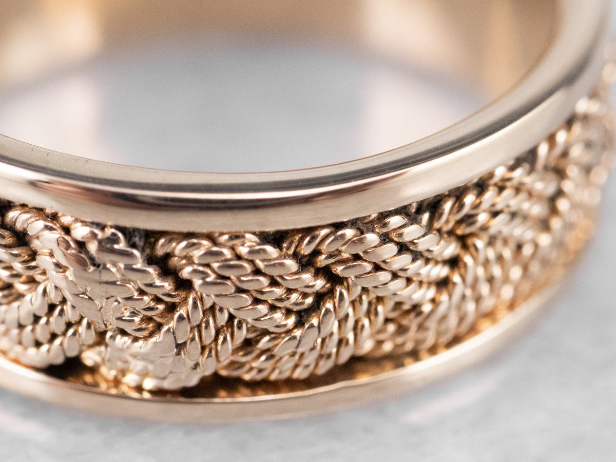 Banda trenzada de oro vintage