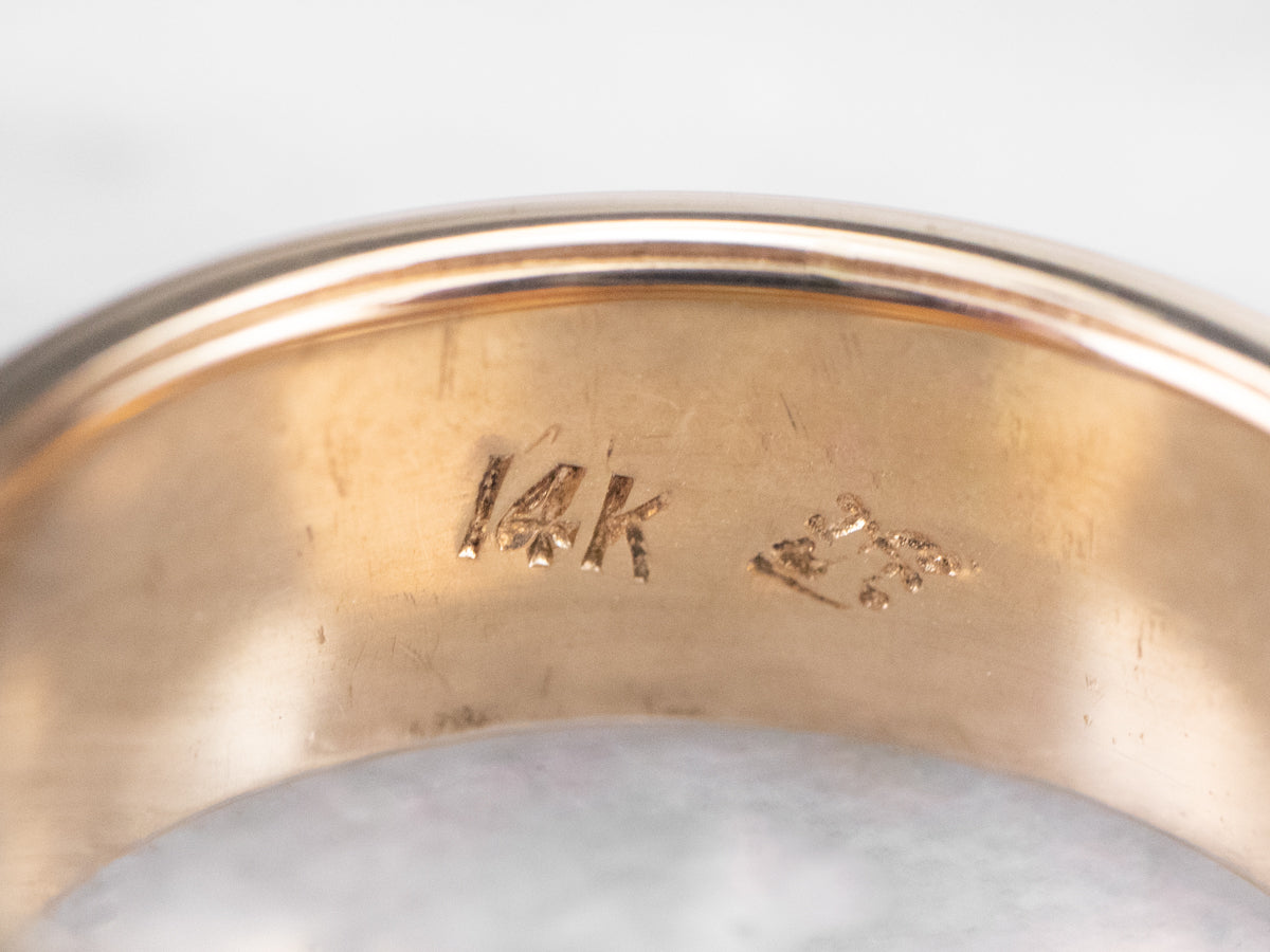 Banda trenzada de oro vintage