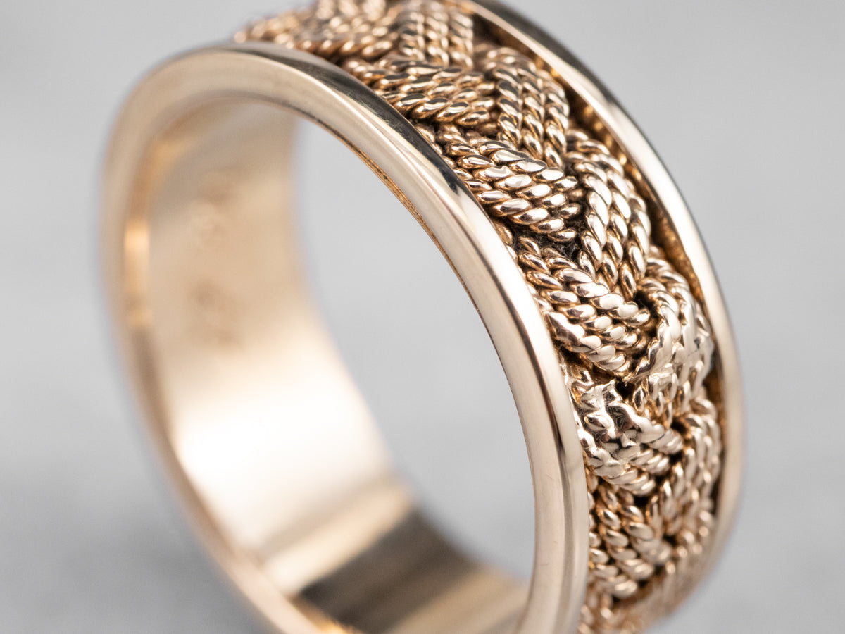 Banda trenzada de oro vintage