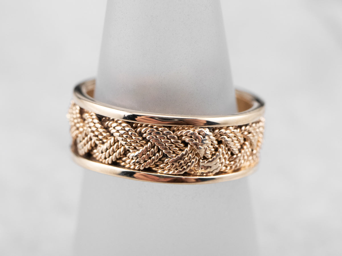 Banda trenzada de oro vintage