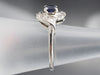 Retro Sapphire and Diamond Bypass Cocktail Ring