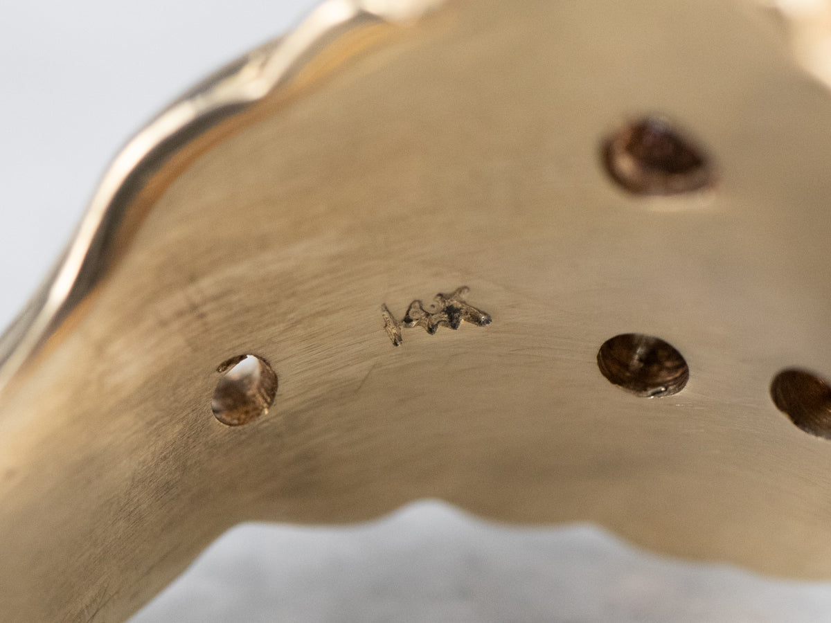 Unisex Gold Diamond Lion Head Ring