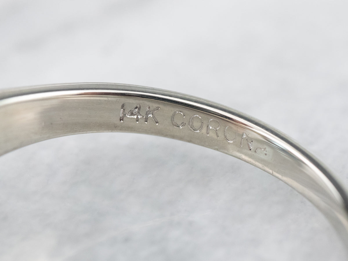 White Gold Blue Topaz Cocktail Ring