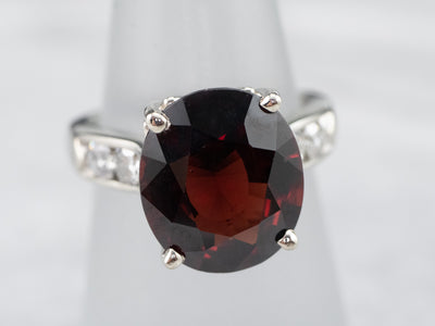 Bold Garnet and Diamond Cocktail Ring