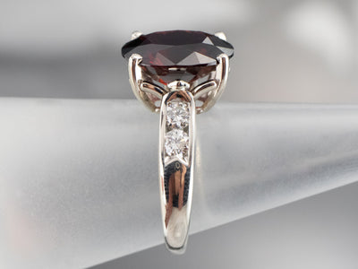 Bold Garnet and Diamond Cocktail Ring