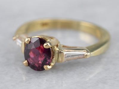 18K Ruby and Diamond Engagement Ring