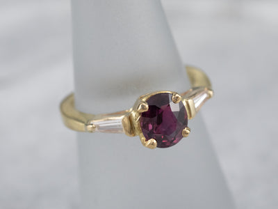 18K Ruby and Diamond Engagement Ring
