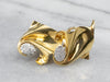 Vintage 18K Gold Diamond Cluster Stud Earrings