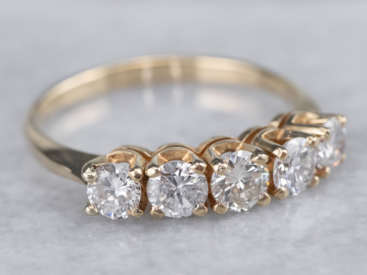 Diamond and Gold Wedding Band