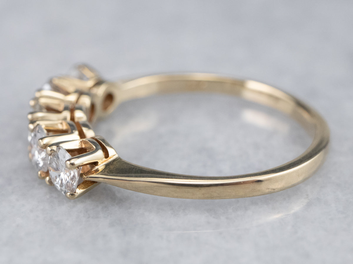 Diamond and Gold Wedding Band