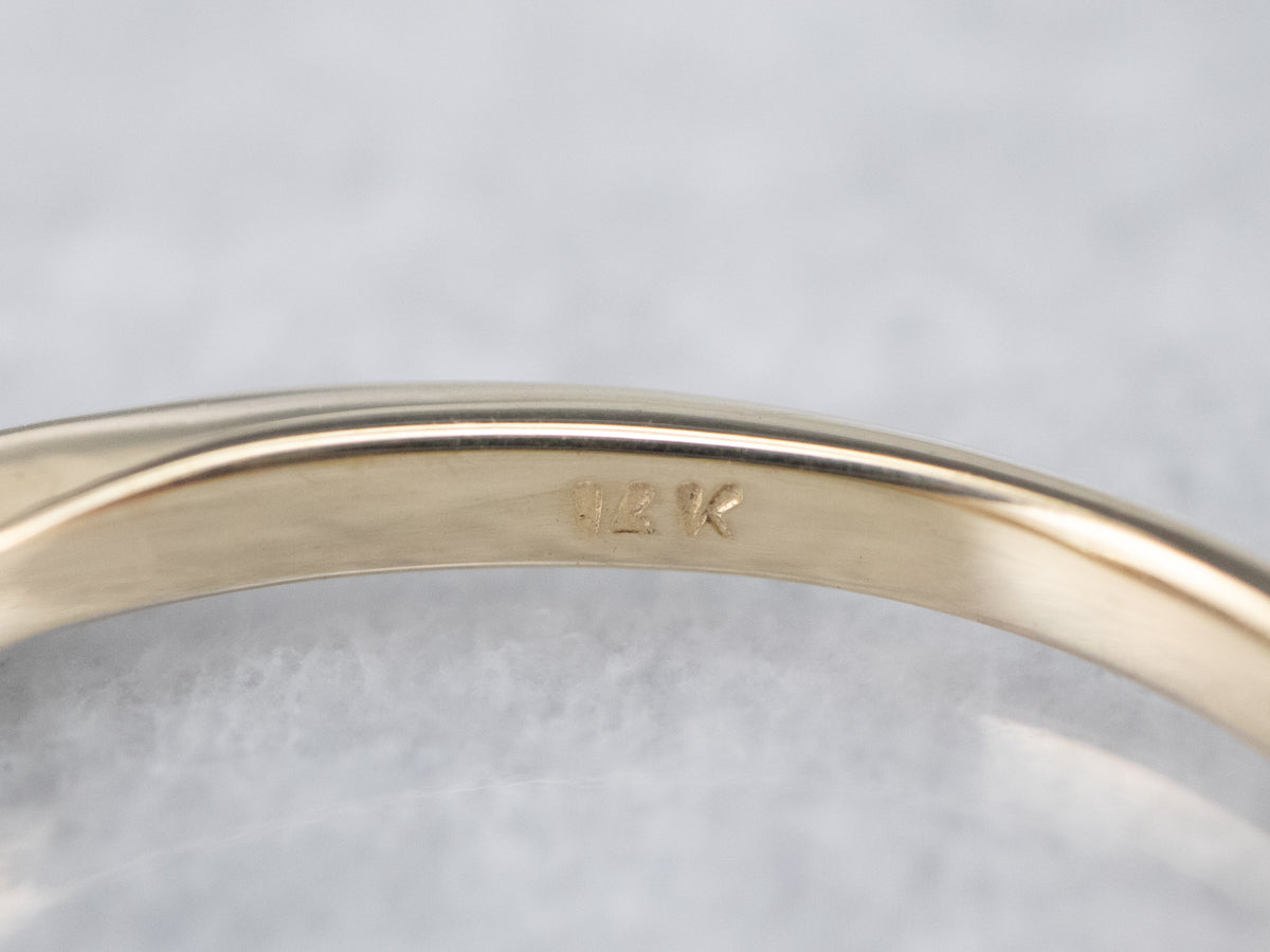 Diamond and Gold Wedding Band