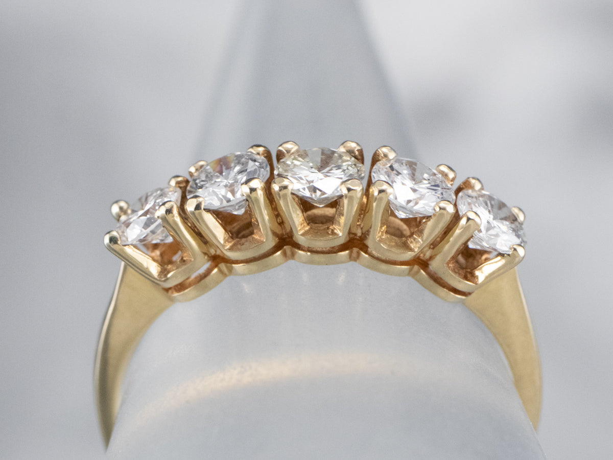 Diamond and Gold Wedding Band