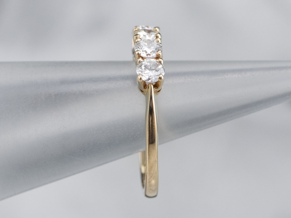 Diamond and Gold Wedding Band