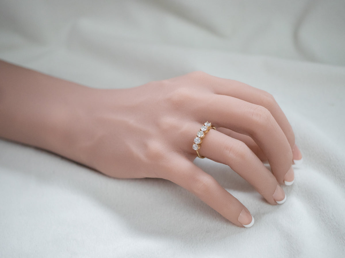 Diamond and Gold Wedding Band