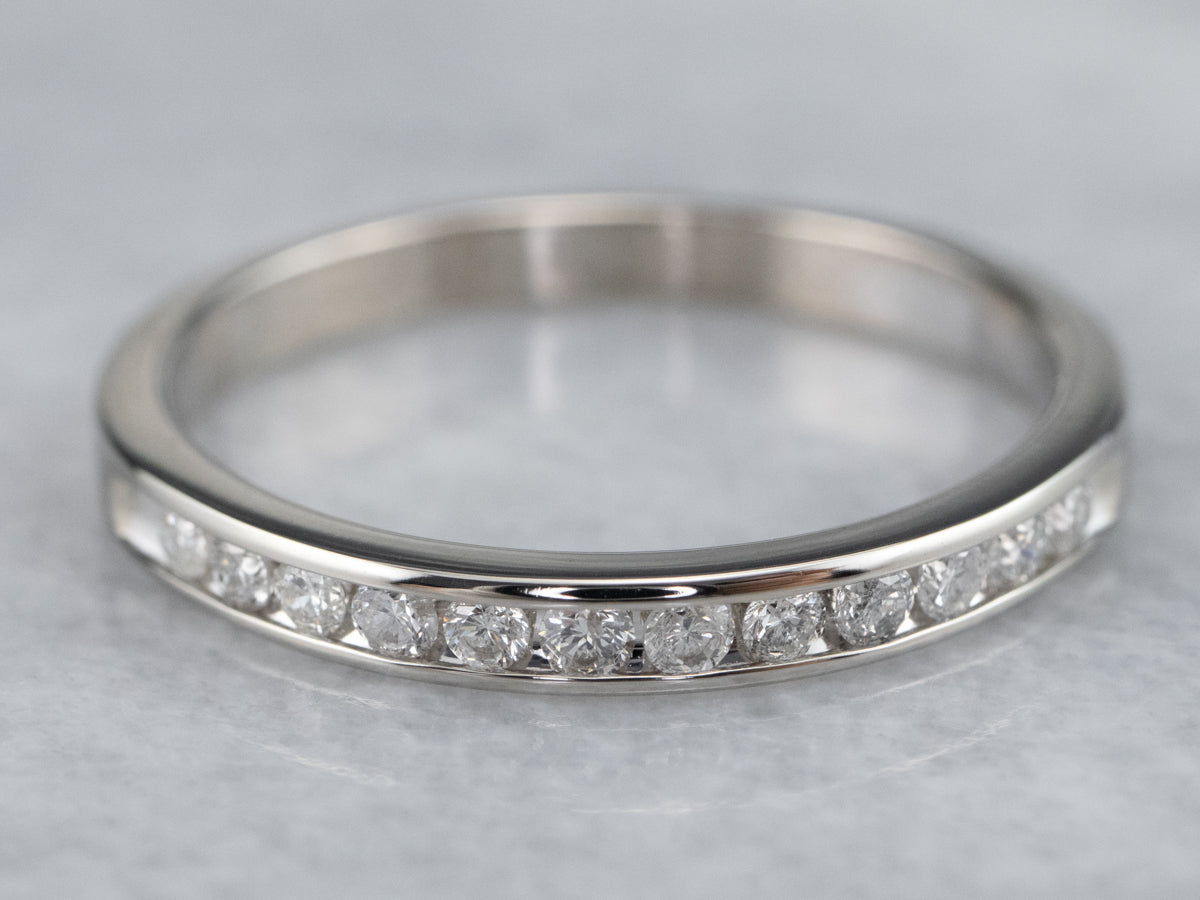 White Gold Channel Set Diamond Band