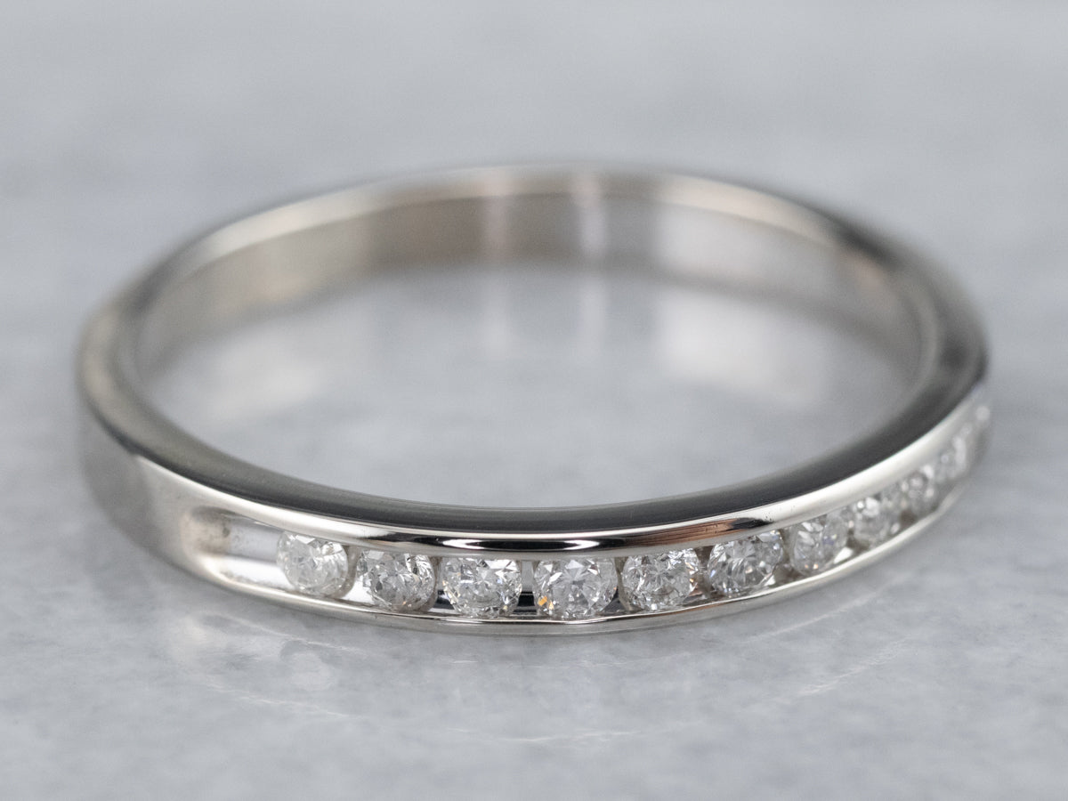 White Gold Channel Set Diamond Band