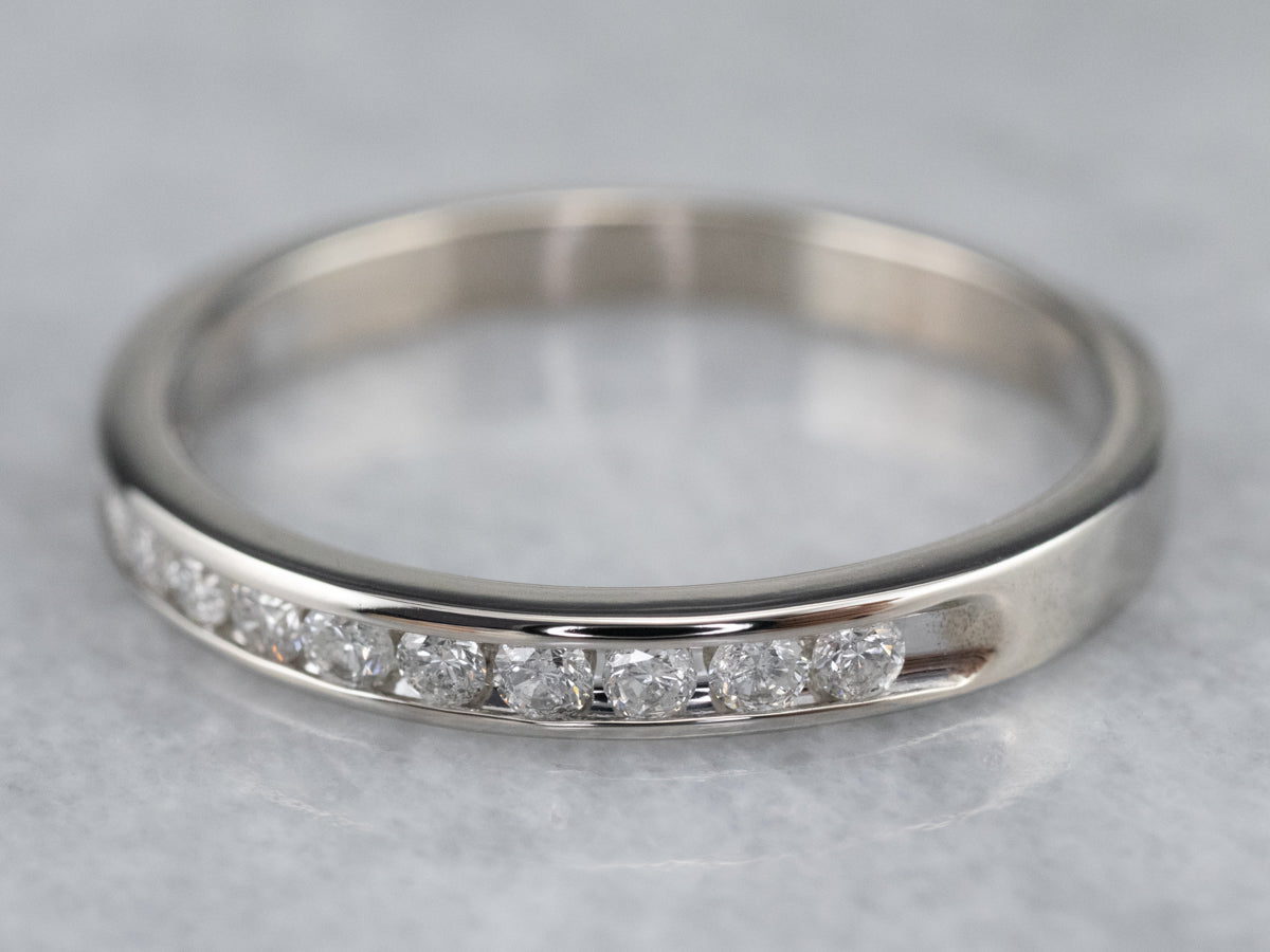 White Gold Channel Set Diamond Band