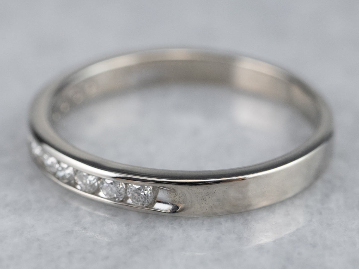 White Gold Channel Set Diamond Band