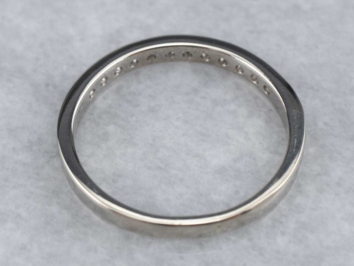 White Gold Channel Set Diamond Band