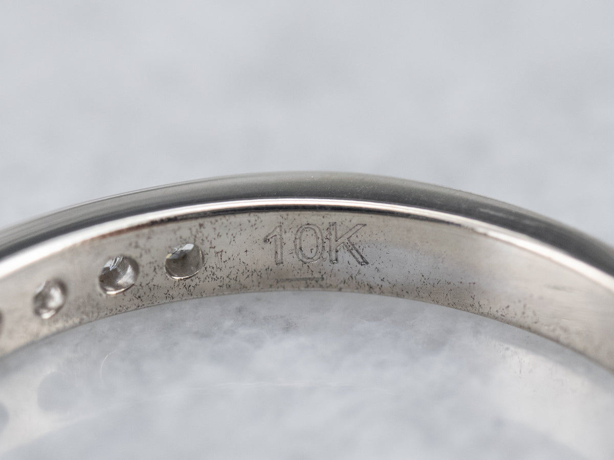 White Gold Channel Set Diamond Band