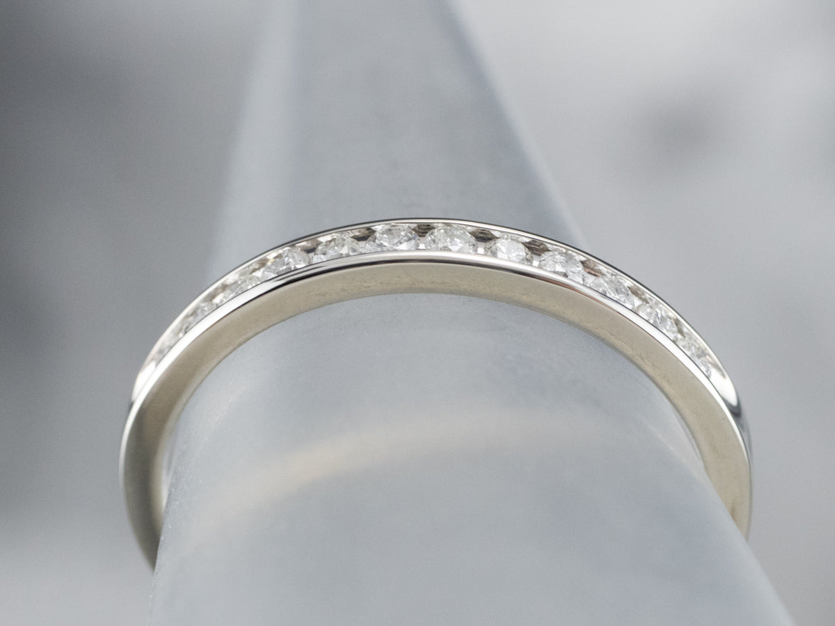 White Gold Channel Set Diamond Band